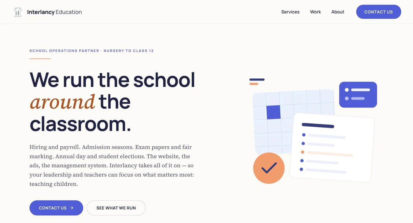Interlancy Education home page