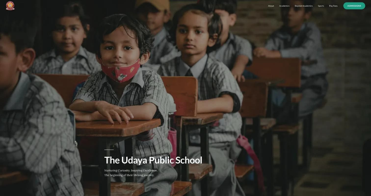 Udaya Public School home page